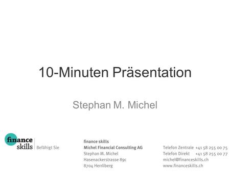 10-Minuten Präsentation