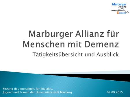 Marburger Allianz für Menschen mit Demenz