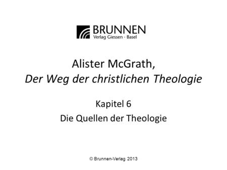Alister McGrath, Der Weg der christlichen Theologie