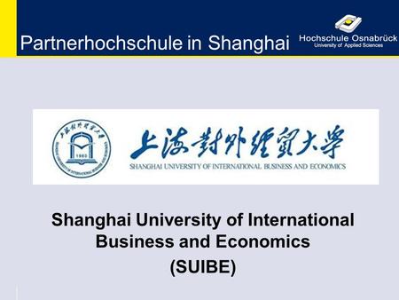 Partnerhochschule in Shanghai