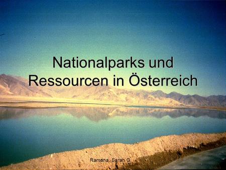Nationalparks und Ressourcen in Österreich