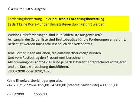 Welche Lieferforderungen sind laut Saldenliste ausgewiesen?