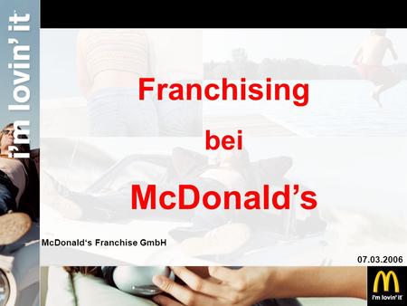 McDonald’s Franchising bei McDonald‘s Franchise GmbH