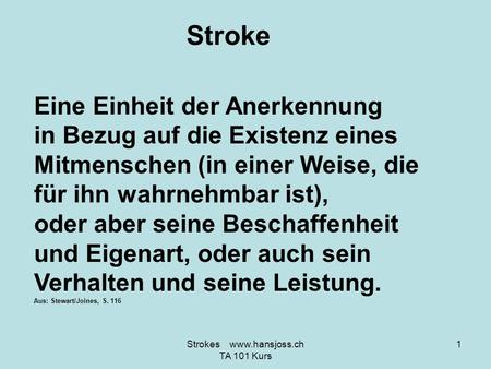 Eine Einheit der Anerkennung