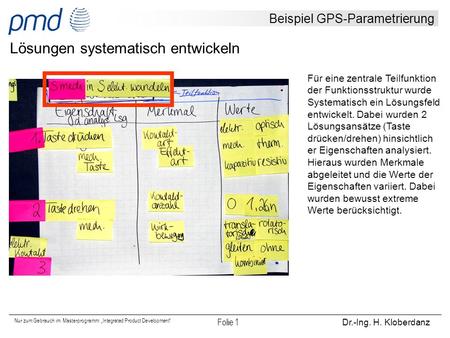 Beispiel GPS-Parametrierung