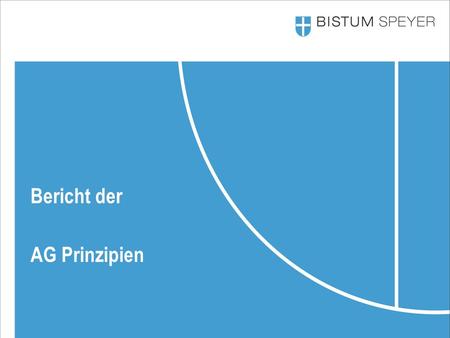 Bericht der AG Prinzipien. Aufgabe Das Kapitel „Prinzipien“ ist das Kernstück des Pastoralkonzepts. Die Arbeitsgruppe hat den Auftrag, die Prinzipien.