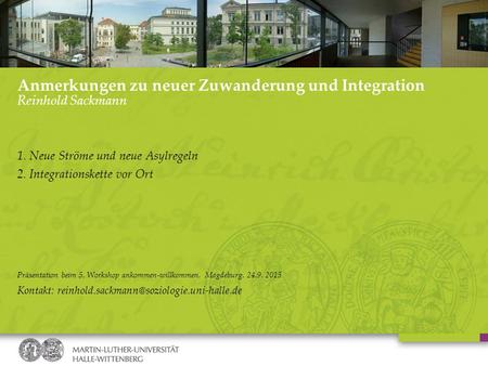 Anmerkungen zu neuer Zuwanderung und Integration