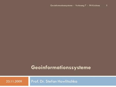 Geoinformationssysteme