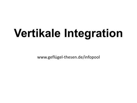 Vertikale Integration