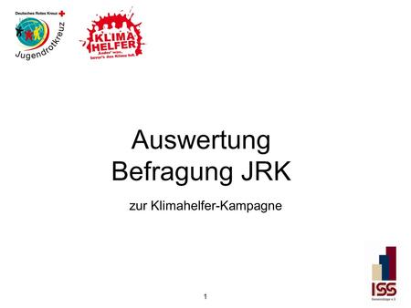 Auswertung Befragung JRK zur Klimahelfer-Kampagne 1.
