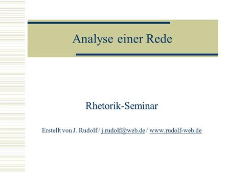 Erstellt von J. Rudolf / /