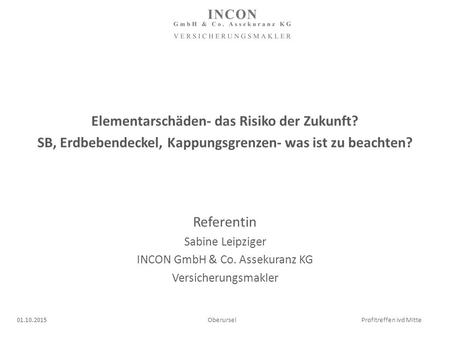 Elementarschäden- das Risiko der Zukunft?