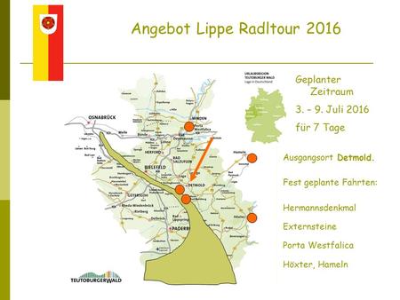 Angebot Lippe Radltour 2016