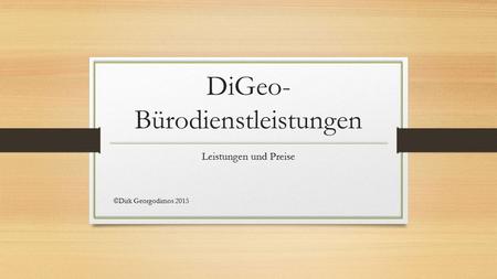 DiGeo-Bürodienstleistungen