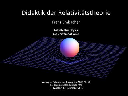 Didaktik der Relativitätstheorie