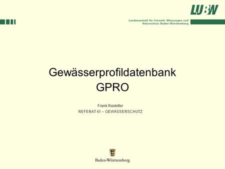 Gewässerprofildatenbank GPRO