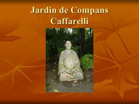 Jardin de Compans Caffarelli. Der Park Caffarelli ist in zwei Parks aufgeteilt: Der Park Caffarelli ist in zwei Parks aufgeteilt: 1 Normaler Garten 1.