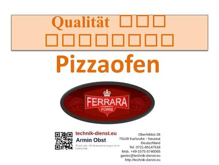 Qualität und Funktion Pizzaofen. FERRARA Leistungsstarke und robuste Pizzaöfen für die tägliche Produktion. Ideal für Pizza und Flammkuchen oder überbackene.