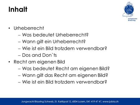 Inhalt Urheberrecht Was bedeutet Urheberrecht?