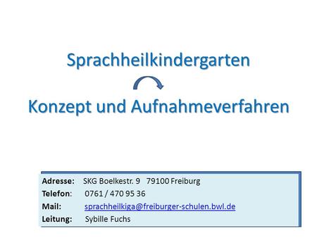 Sprachheilkindergarten Konzept und Aufnahmeverfahren