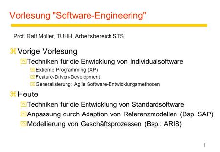 Vorlesung Software-Engineering