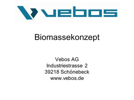 Vebos AG Industriestrasse Schönebeck