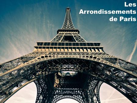 Les Arrondissements de Paris

Darstellung von Pariser Stadtteilen auf einer Karte, inklusiv Slideshow mit jeweiligen Fotos