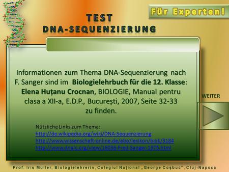 TEST DNA-Sequenzierung