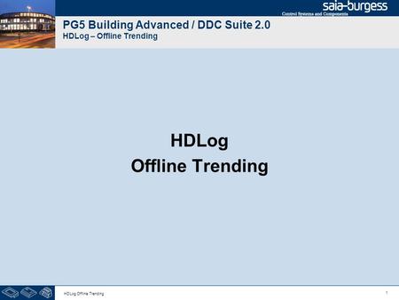 PG5 Building Advanced / DDC Suite 2.0 HDLog – Offline Trending