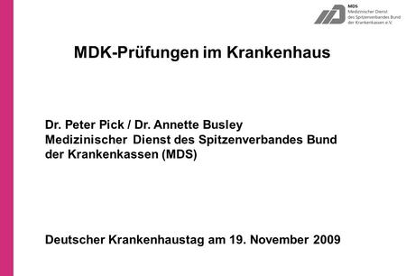 MDK-Prüfungen im Krankenhaus
