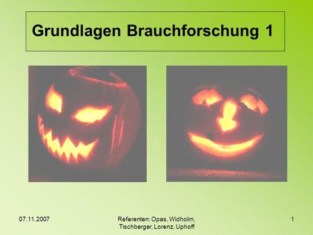 Grundlagen Brauchforschung 1