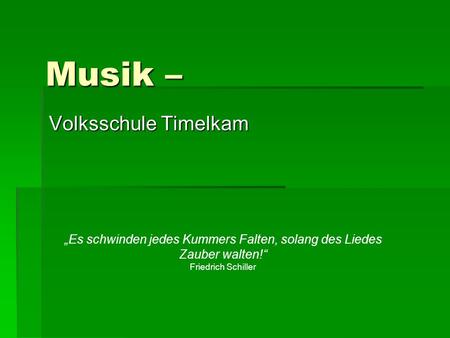 Musik – Volksschule Timelkam