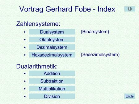 Vortrag Gerhard Fobe - Index