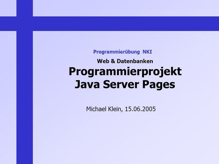Programmierprojekt Java Server Pages