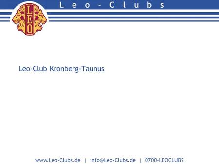 | | 0700-LEOCLUBS Leo-Club Kronberg-Taunus.