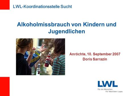 Alkoholmissbrauch von Kindern und Jugendlichen