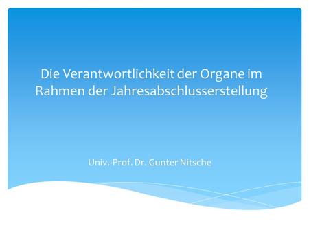 Univ.-Prof. Dr. Gunter Nitsche