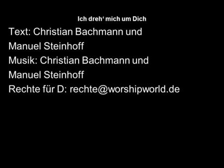 Text: Christian Bachmann und Manuel Steinhoff