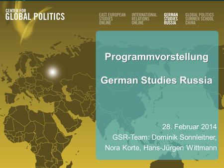 Programmvorstellung German Studies Russia