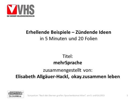 Erhellende Beispiele – Zündende Ideen in 5 Minuten und 20 Folien