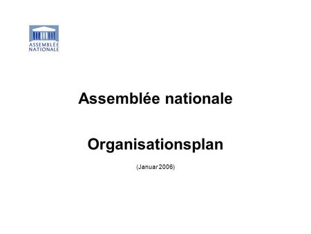 Organisationsplan (Januar 2006)