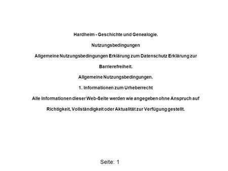 Hardheim - Geschichte und Genealogie