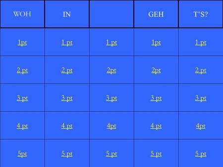2 pt 3 pt 4 pt 5pt 1 pt 2 pt 3 pt 4 pt 5 pt 1 pt 2pt 3 pt 4pt 5 pt 1pt 2pt 3 pt 4 pt 5 pt 1 pt 2 pt 3 pt 4pt 5 pt 1pt WOH INGEHTS?