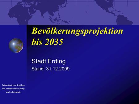 Bevölkerungsprojektion bis 2035