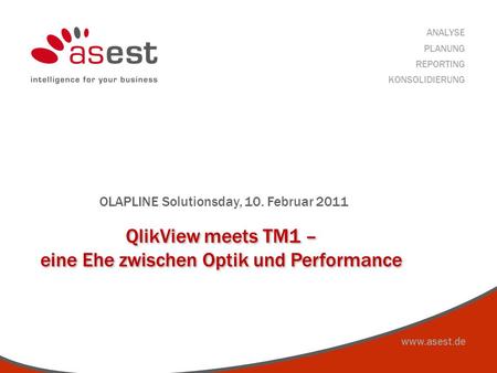 QlikView meets TM1 – eine Ehe zwischen Optik und Performance