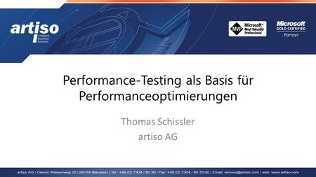 Performance-Testing als Basis für Performanceoptimierungen