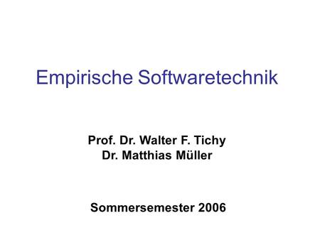 Empirische Softwaretechnik