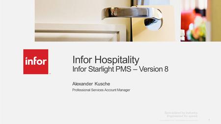 Infor Hospitality Infor Starlight PMS – Version 8