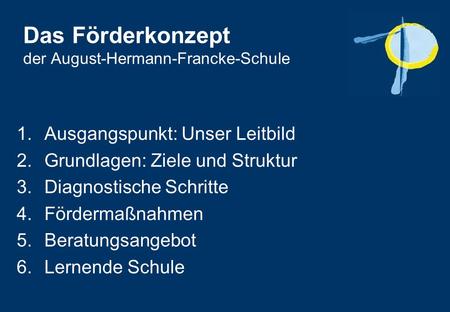 Das Förderkonzept der August-Hermann-Francke-Schule