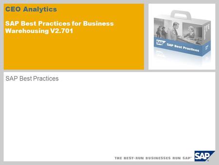 CEO Analytics SAP Best Practices for Business Warehousing V2.701